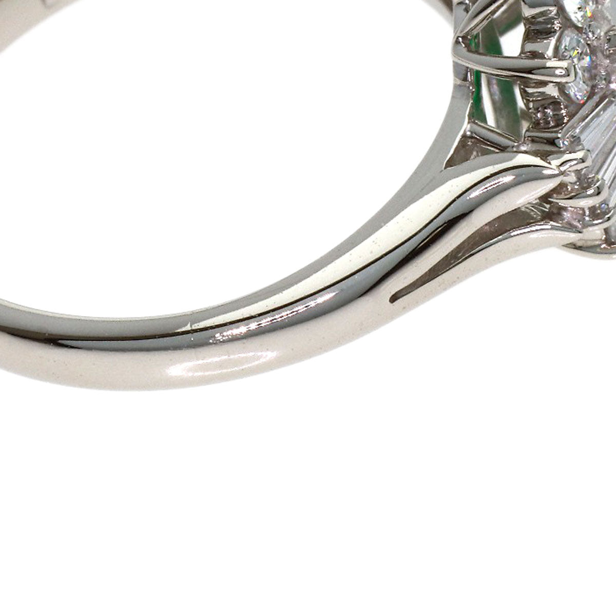 MIKIMOTO Emerald Diamond Ring Platinum PT900 Ladies [Used]