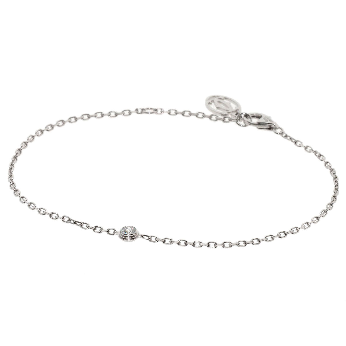 CARTIER Damour Diamant Léger SM Diamond Bracelet K18 White Gold Ladies [Used]