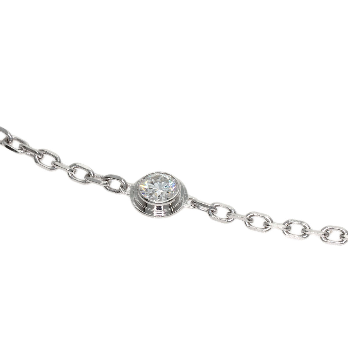 CARTIER Damour Diamant Léger SM Diamond Bracelet K18 White Gold Ladies [Used]