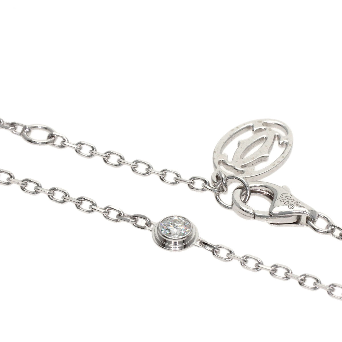 CARTIER Damour Diamant Léger SM Diamond Bracelet K18 White Gold Ladies [Used]