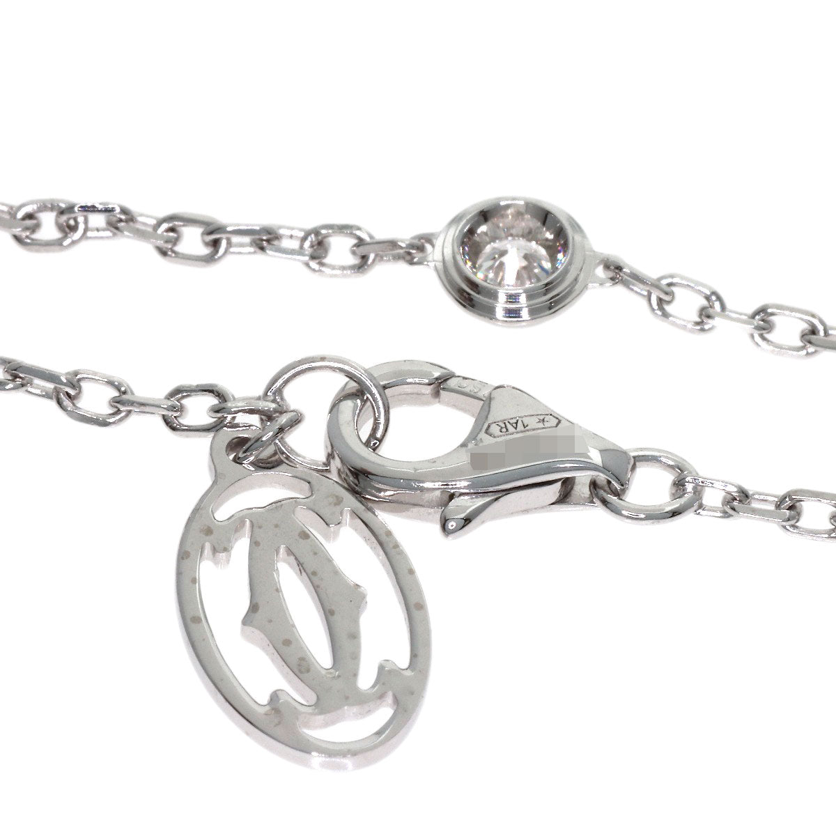 CARTIER Damour Diamant Léger SM Diamond Bracelet K18 White Gold Ladies [Used]