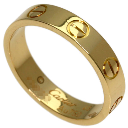 CARTIER Mini love ring # 48 Ring K18 Yellow Gold Ladies [Used]