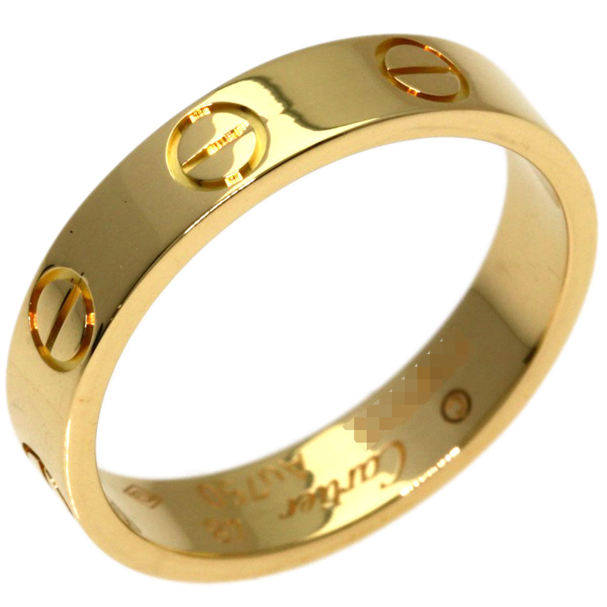 CARTIER Mini love ring # 48 Ring K18 Yellow Gold Ladies [Used]