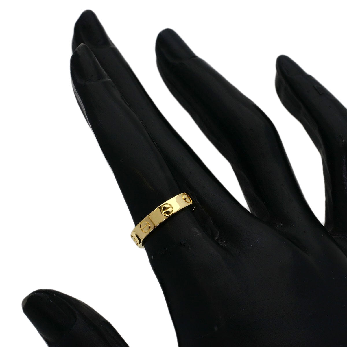 CARTIER Mini love ring # 48 Ring K18 Yellow Gold Ladies [Used]
