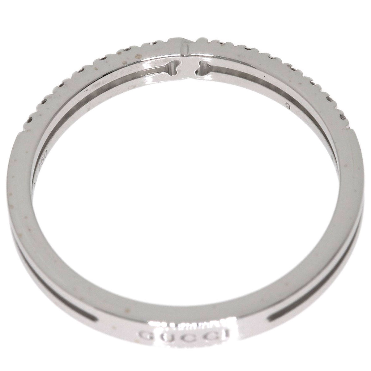 GUCCI Infinity Diamond #9 Ring K18 White Gold Ladies [Used]