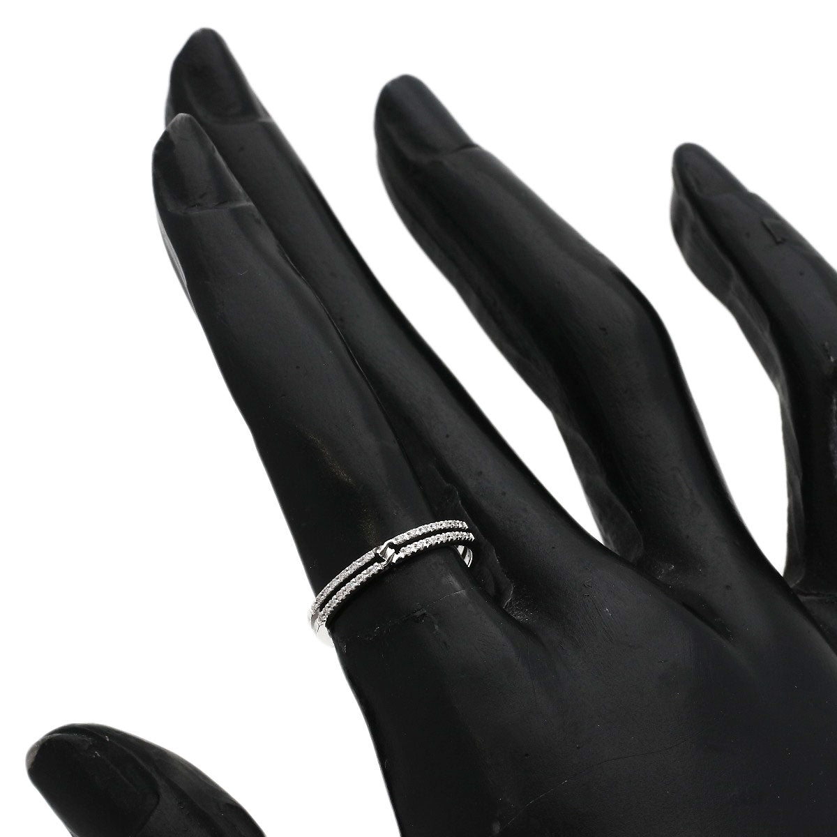 GUCCI Infinity Diamond #9 Ring K18 White Gold Ladies [Used]