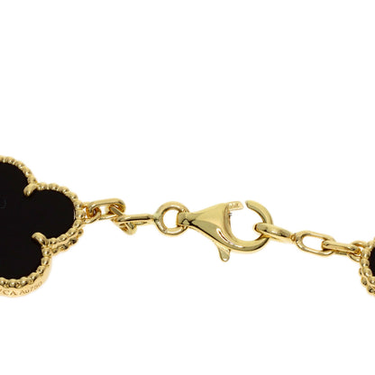 Van Cleef & Arpels Vintage Alhambra Onyx Bracelet K18 Yellow Gold Ladies [Used]