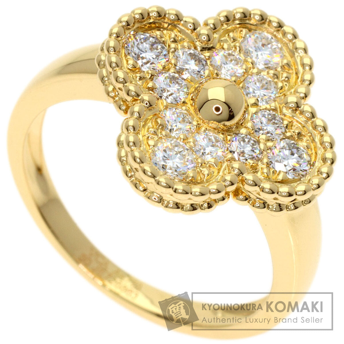 Van Cleef & Arpels Vintage Alhambra Diamond #50 Ring K18 Yellow Gold Ladies [Used]