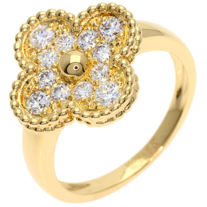 Van Cleef & Arpels Vintage Alhambra Diamond #50 Ring K18 Yellow Gold Ladies [Used]