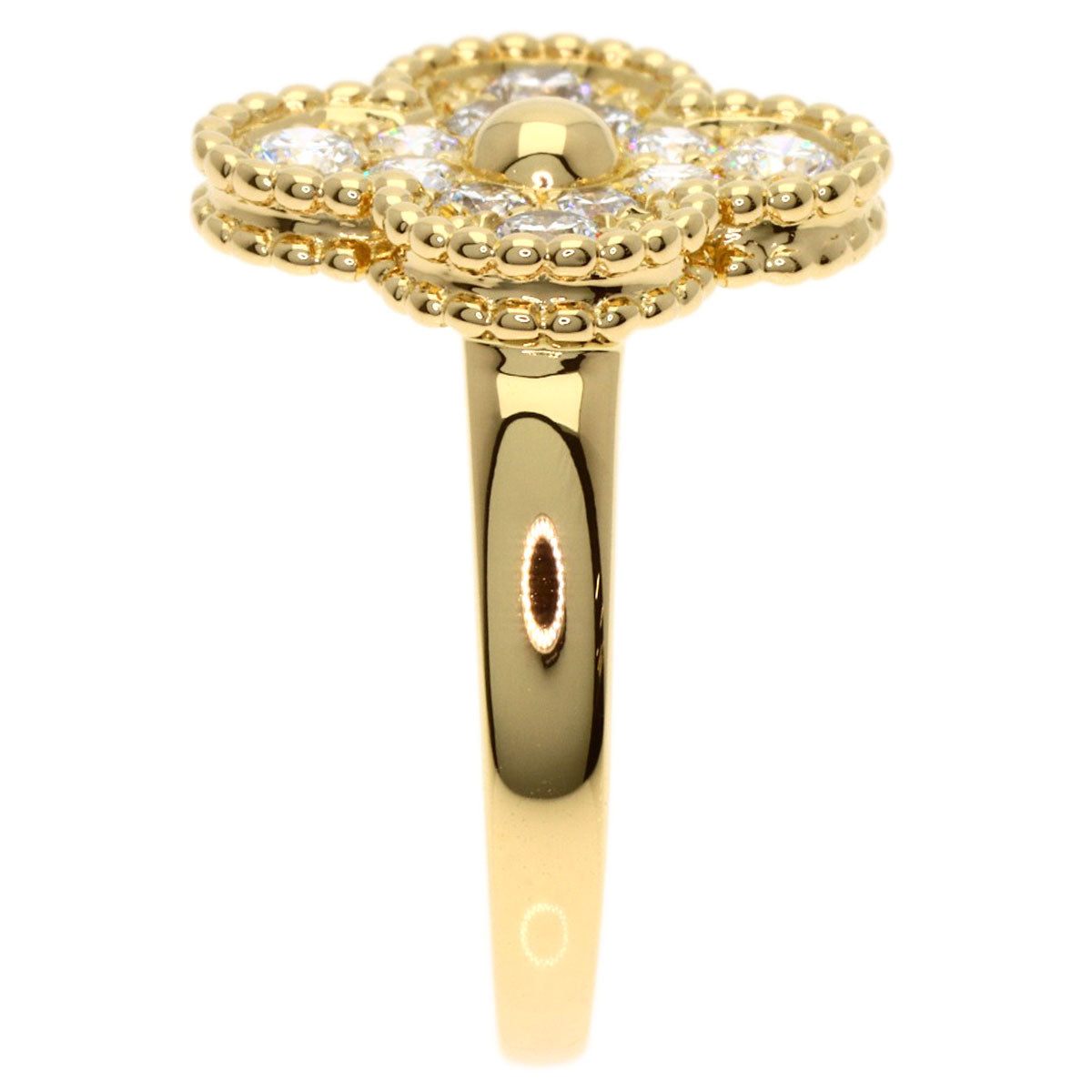 Van Cleef & Arpels Vintage Alhambra Diamond #50 Ring K18 Yellow Gold Ladies [Used]