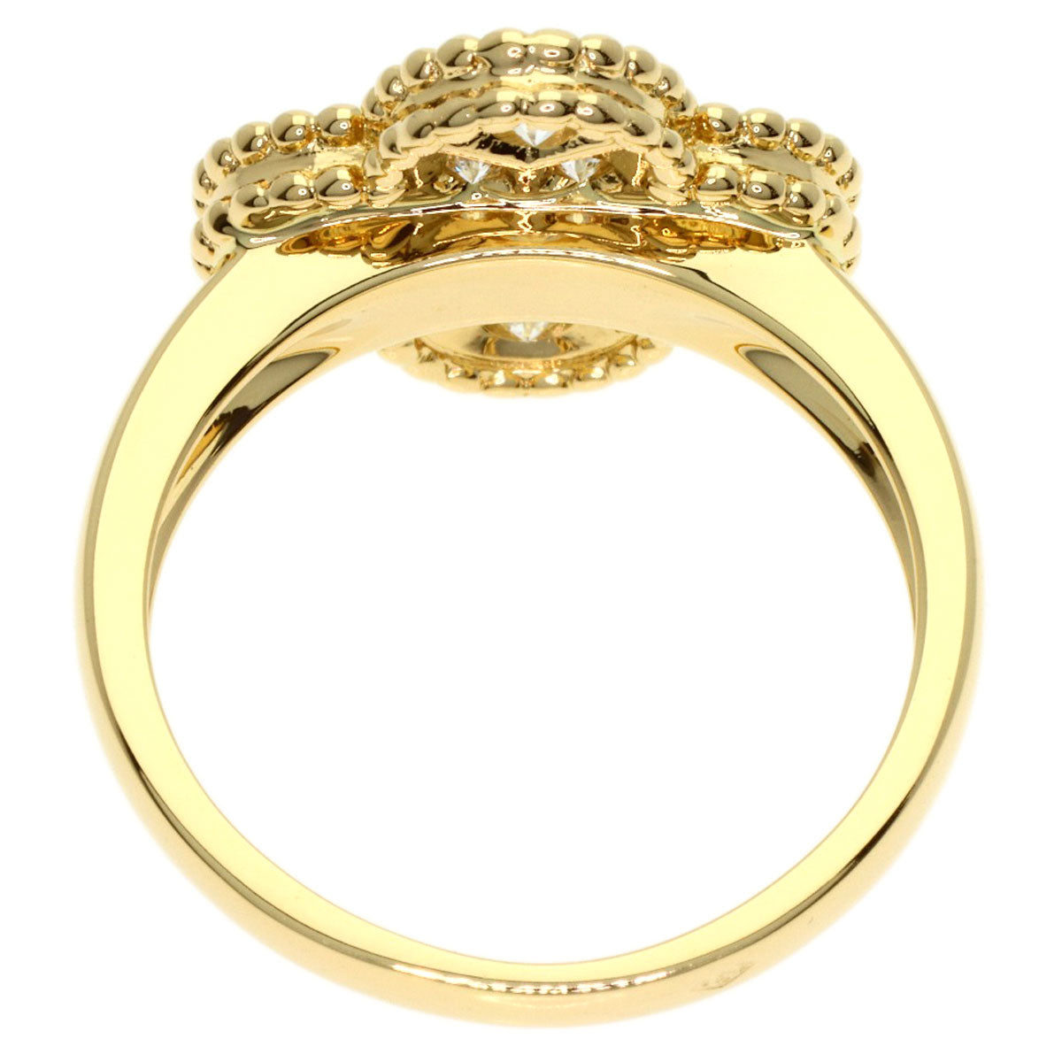 Van Cleef & Arpels Vintage Alhambra Diamond #50 Ring K18 Yellow Gold Ladies [Used]