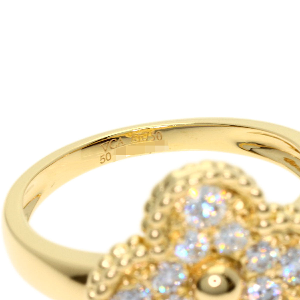 Van Cleef & Arpels Vintage Alhambra Diamond #50 Ring K18 Yellow Gold Ladies [Used]