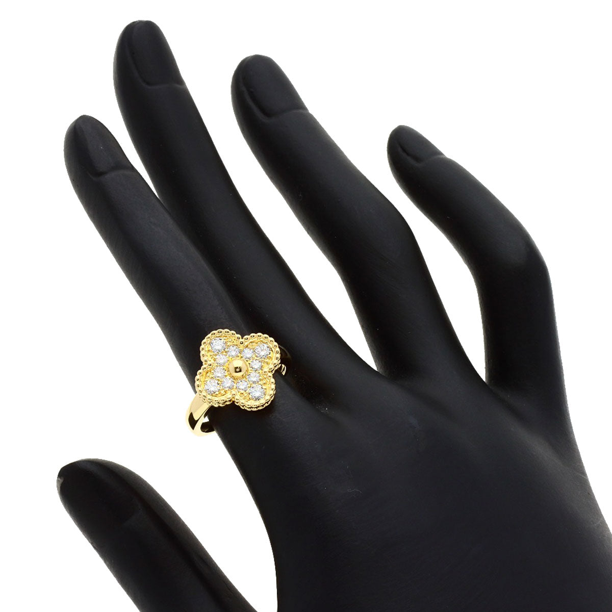 Van Cleef & Arpels Vintage Alhambra Diamond #50 Ring K18 Yellow Gold Ladies [Used]