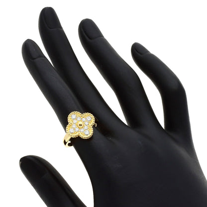Van Cleef & Arpels Vintage Alhambra Diamond #50 Ring K18 Yellow Gold Ladies [Used]