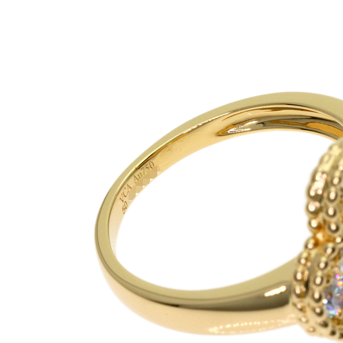 Van Cleef & Arpels Vintage Alhambra Diamond #50 Ring K18 Yellow Gold Ladies [Used]
