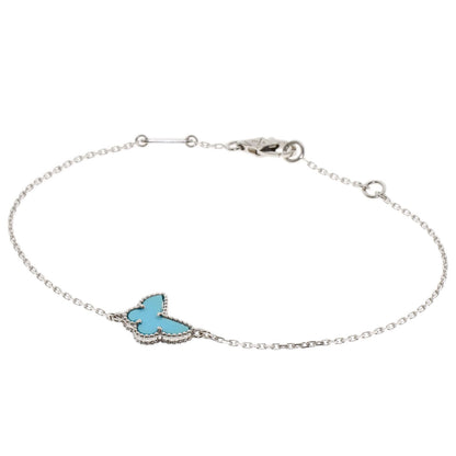 Van Cleef & Arpels Sweet Alhambra Papillon Turquoise Bracelet K18 White Gold Ladies [Used]
