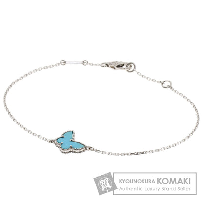 Van Cleef & Arpels Sweet Alhambra Papillon Turquoise Bracelet K18 White Gold Ladies [Used]