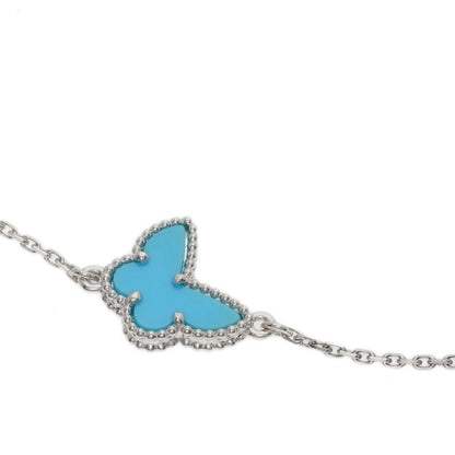 Van Cleef & Arpels Sweet Alhambra Papillon Turquoise Bracelet K18 White Gold Ladies [Used]