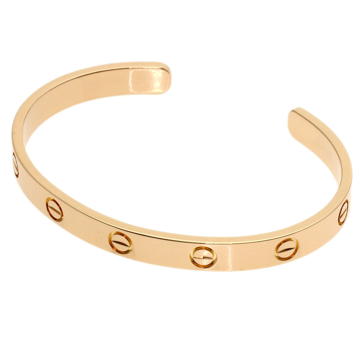 CARTIER Open LOVE Bracelets #17 Bracelet K18 Pink Gold Ladies [Used]