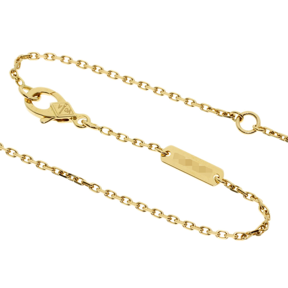 Van Cleef & Arpels Vintage Alhambra Onyx Necklace K18 Yellow Gold Ladies [Used]