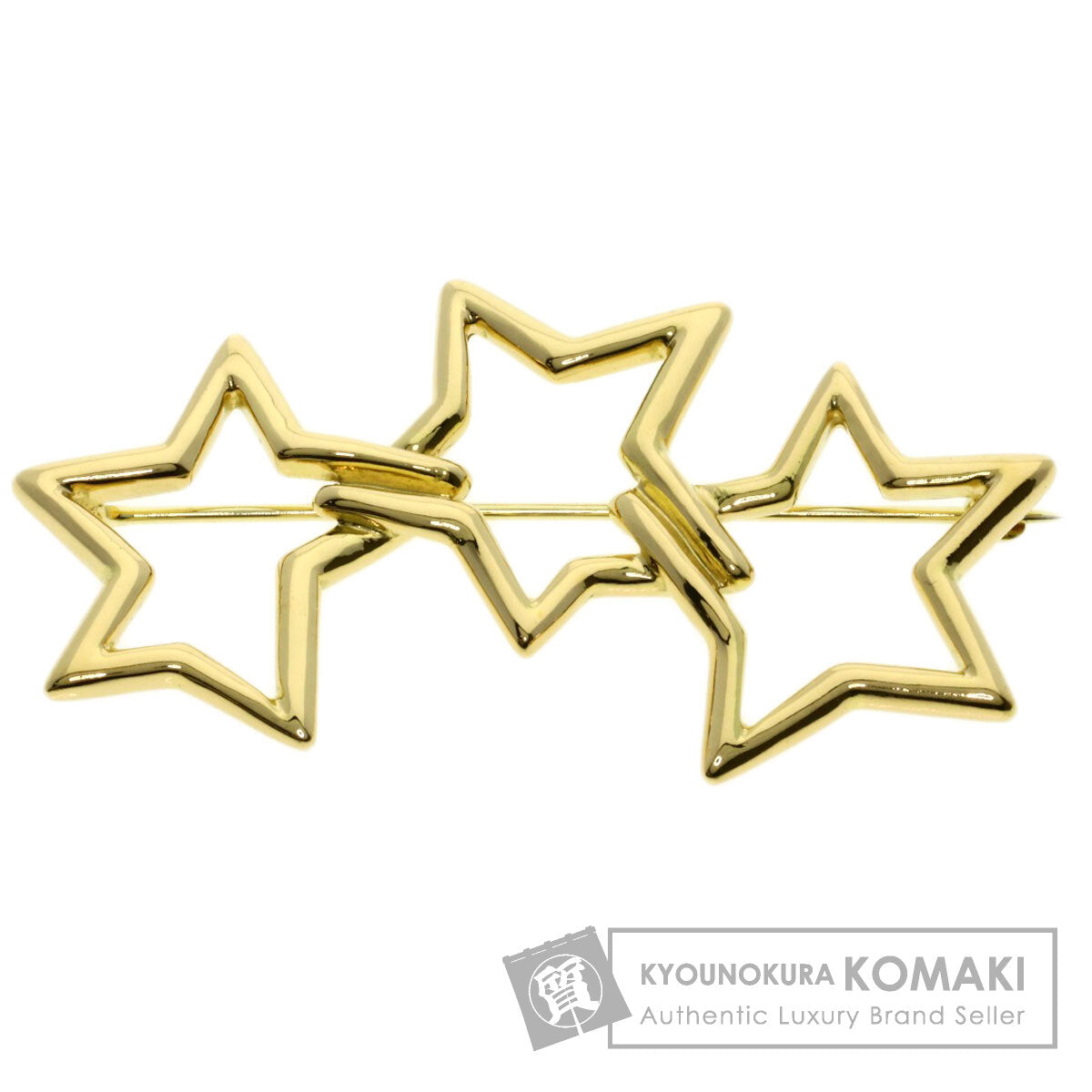 TIFFANY&Co. Triple star Brooch K18 Yellow Gold Ladies [Used]