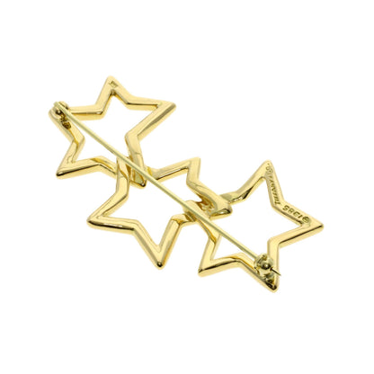 TIFFANY&Co. Triple star Brooch K18 Yellow Gold Ladies [Used]
