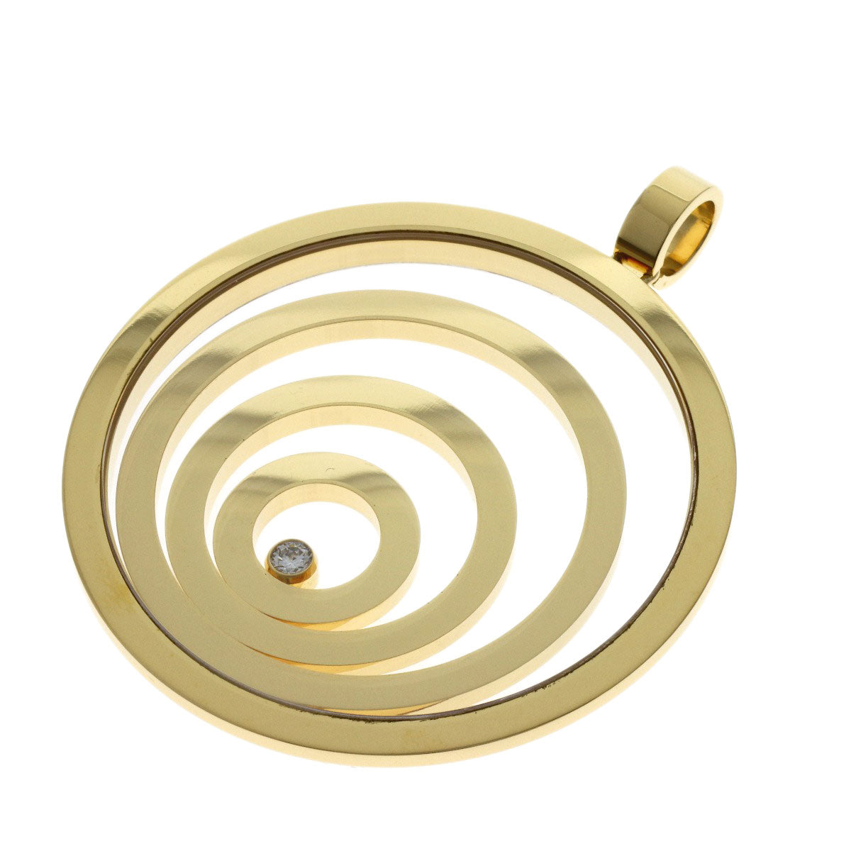 Chopard Happy Spirit Diamond Pendant top K18 Yellow Gold Ladies [Used]
