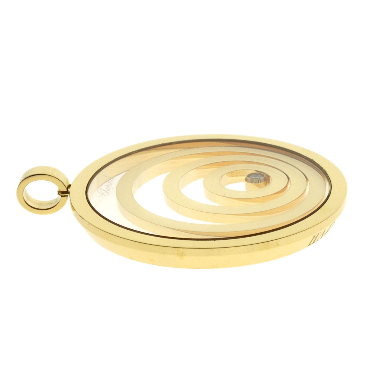 Chopard Happy Spirit Diamond Pendant top K18 Yellow Gold Ladies [Used]