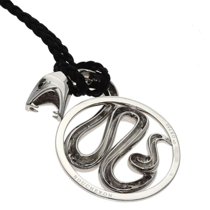 Boucheron Tulble Diamond Onyx Necklace K18 White Gold mens [Used]