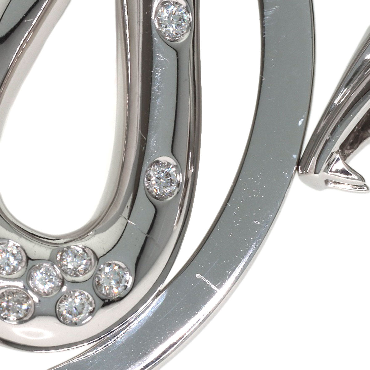 Boucheron Tulble Diamond Onyx Necklace K18 White Gold mens [Used]
