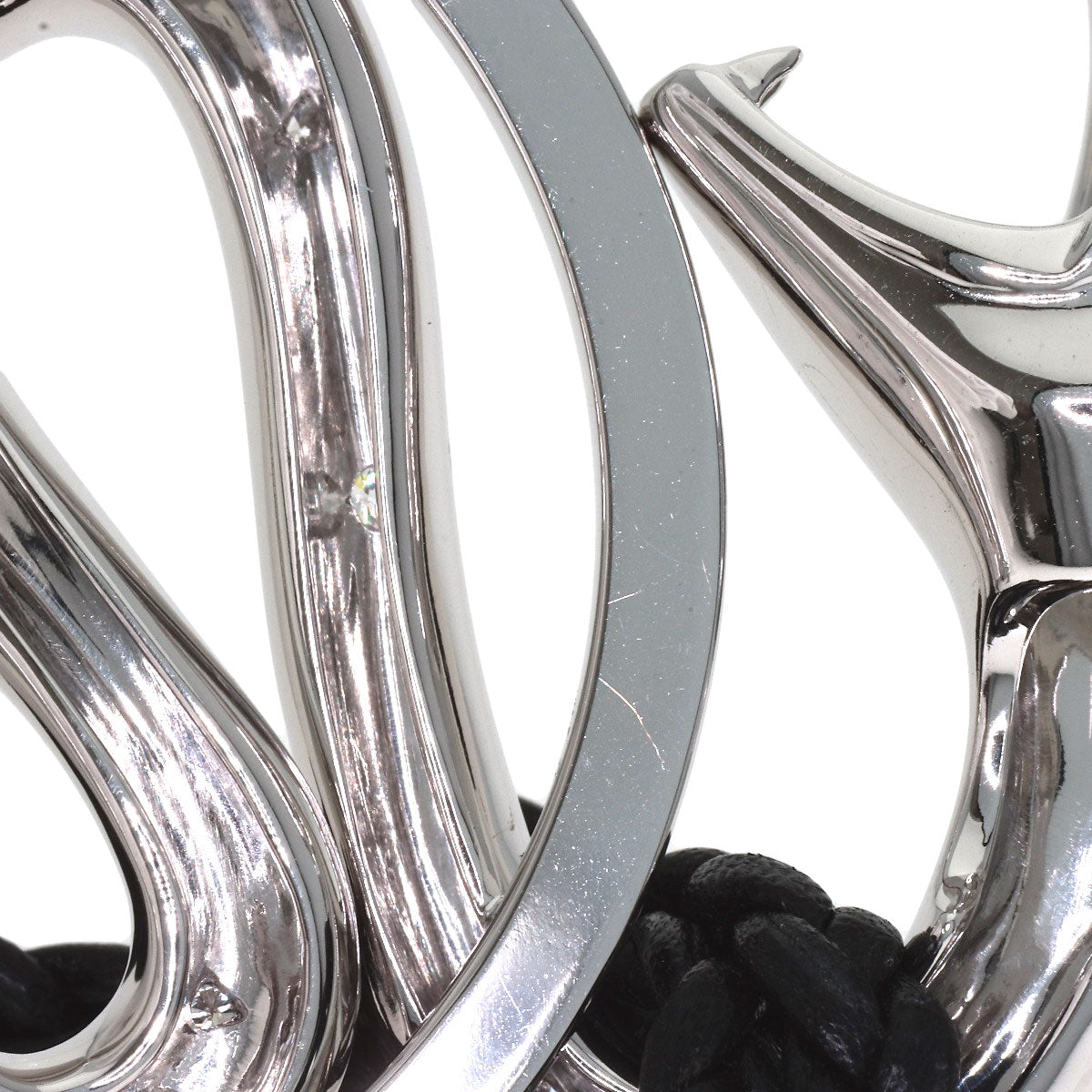 Boucheron Tulble Diamond Onyx Necklace K18 White Gold mens [Used]