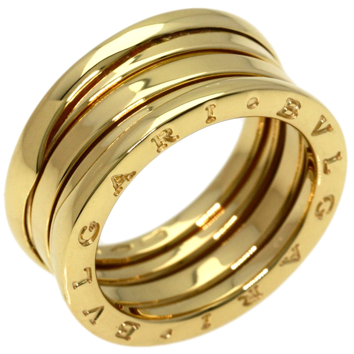 BVLGARI B.zero1 2 Band #51 Ring K18 Yellow Gold Ladies [Used]