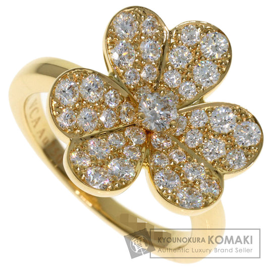 Van Cleef & Arpels Frivole 1 Flower Small Diamond #49 Ring K18 Yellow Gold Ladies [Used]