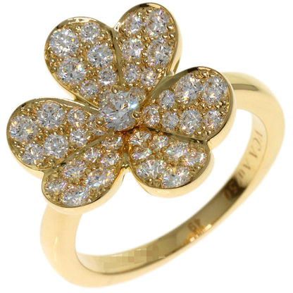 Van Cleef & Arpels Frivole 1 Flower Small Diamond #49 Ring K18 Yellow Gold Ladies [Used]
