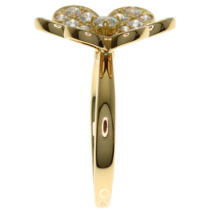Van Cleef & Arpels Frivole 1 Flower Small Diamond #49 Ring K18 Yellow Gold Ladies [Used]