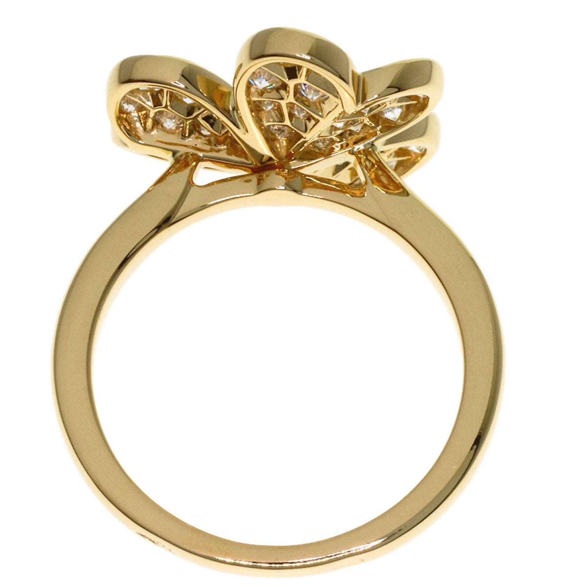 Van Cleef & Arpels Frivole 1 Flower Small Diamond #49 Ring K18 Yellow Gold Ladies [Used]