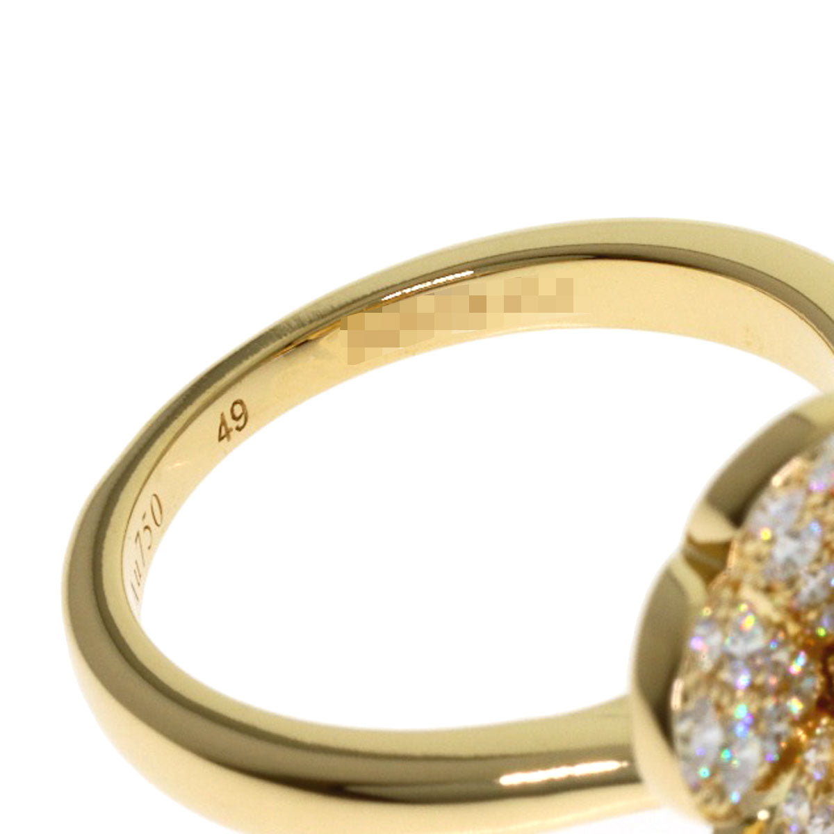Van Cleef & Arpels Frivole 1 Flower Small Diamond #49 Ring K18 Yellow Gold Ladies [Used]