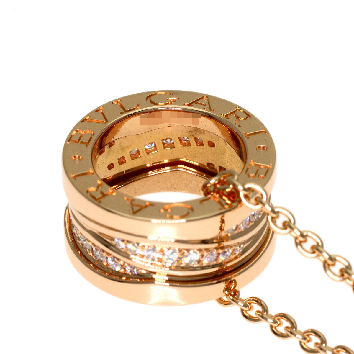 BVLGARI B.zero1 Legend Diamond Necklace K18 Pink Gold Ladies [Used]