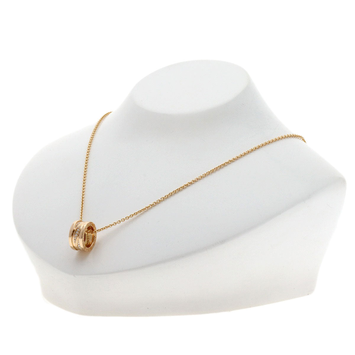BVLGARI B.zero1 Legend Diamond Necklace K18 Pink Gold Ladies [Used]
