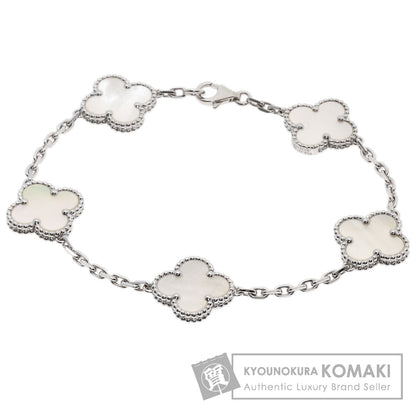 Van Cleef & Arpels Vintage Alhambra Shell Bracelet K18 White Gold Ladies [Used]