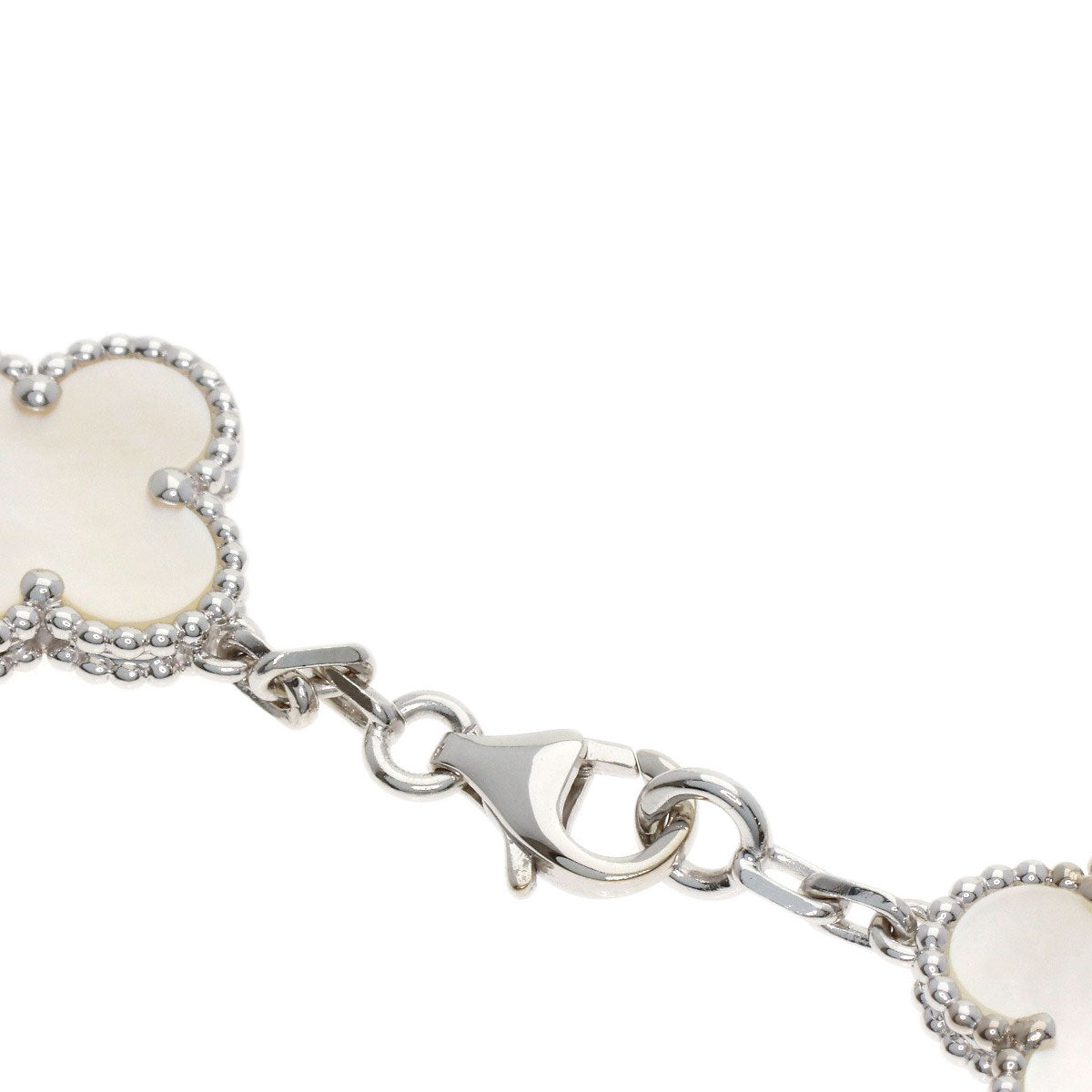 Van Cleef & Arpels Vintage Alhambra Shell Bracelet K18 White Gold Ladies [Used]