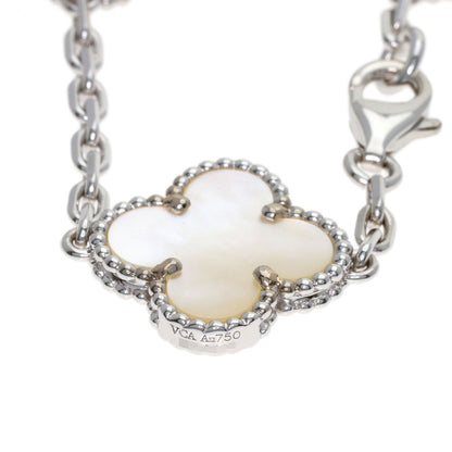Van Cleef & Arpels Vintage Alhambra Shell Bracelet K18 White Gold Ladies [Used]