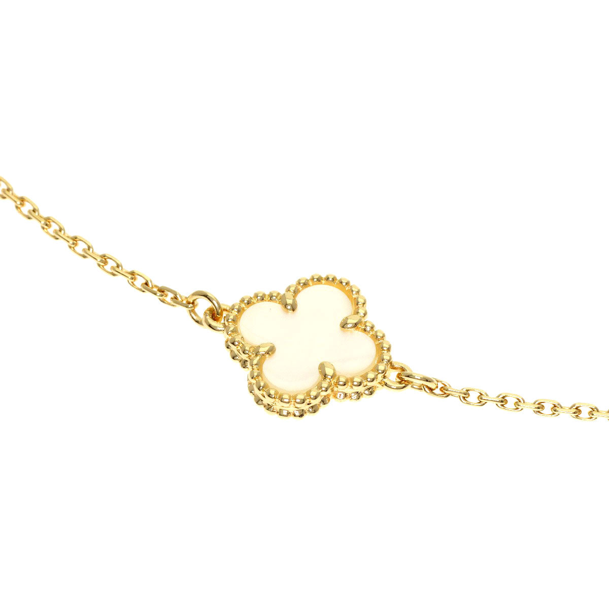 Van Cleef & Arpels Sweet Alhambra Shell Bracelet K18 Yellow Gold Ladies [Used]