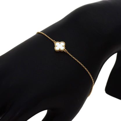 Van Cleef & Arpels Sweet Alhambra Shell Bracelet K18 Yellow Gold Ladies [Used]