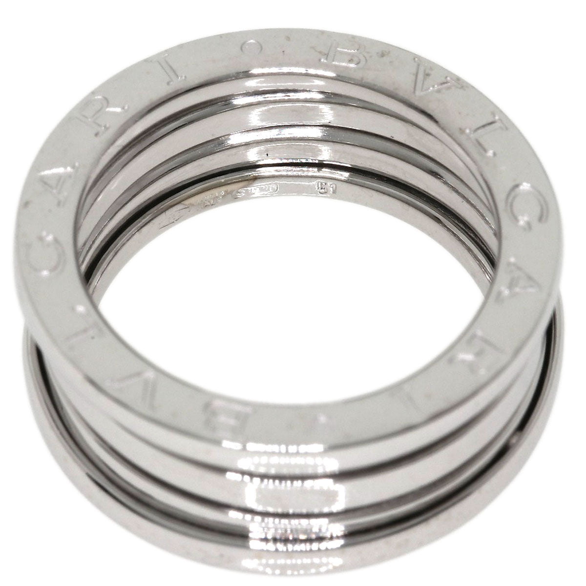 BVLGARI B.zero1 2 Band #51 Ring K18 White Gold Ladies [Used]