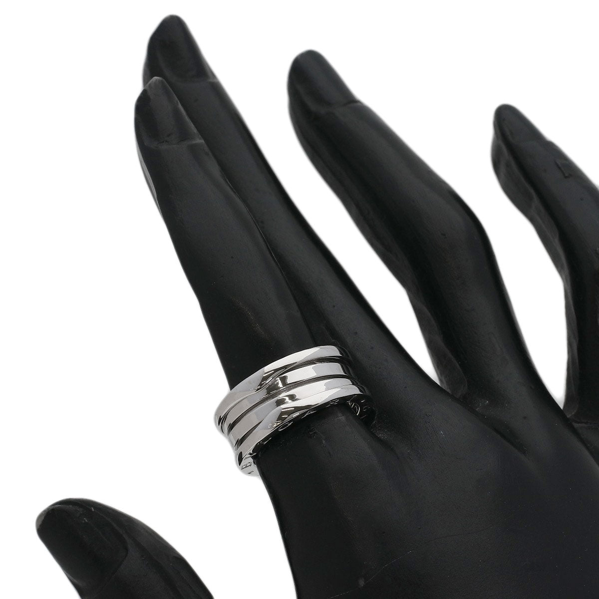 BVLGARI B.zero1 2 Band #51 Ring K18 White Gold Ladies [Used]
