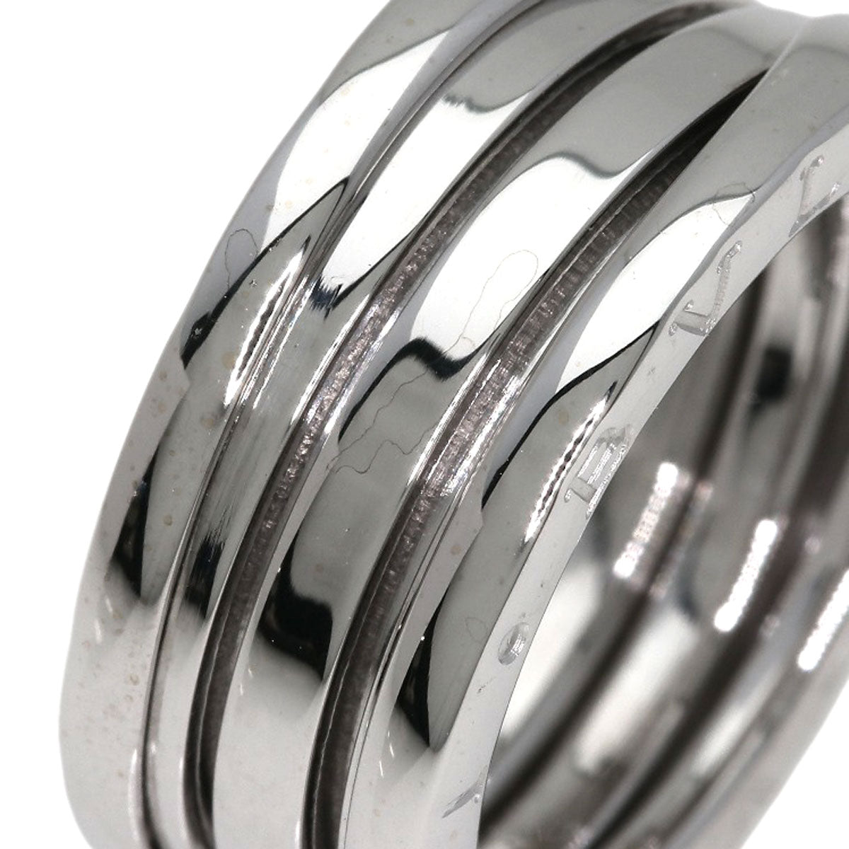 BVLGARI B.zero1 2 Band #51 Ring K18 White Gold Ladies [Used]