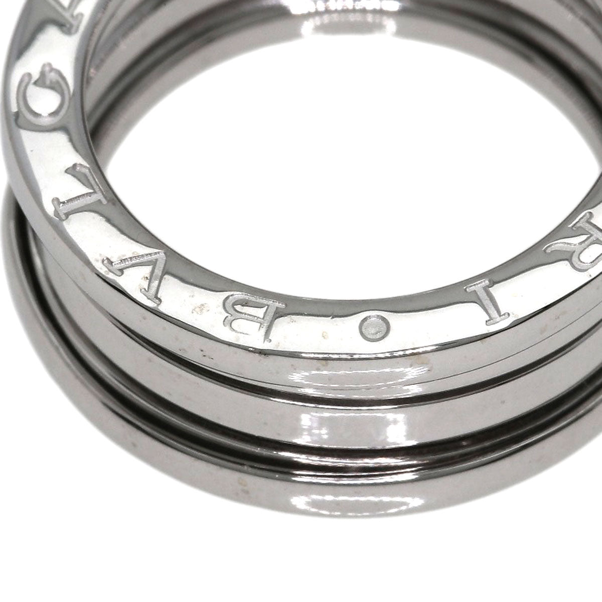 BVLGARI B.zero1 2 Band #51 Ring K18 White Gold Ladies [Used]
