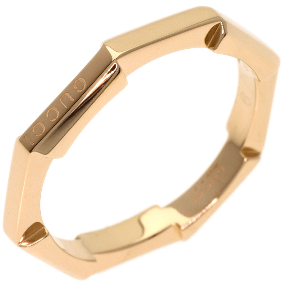 GUCCI Link to Love #9 Ring K18 Pink Gold Ladies [Used]