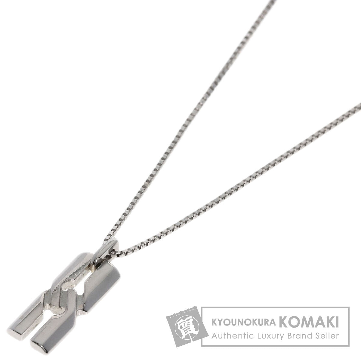 GUCCI Infinity Necklace K18 White Gold Ladies [Used]